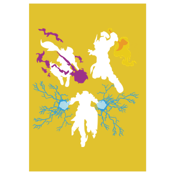 Titan-Hunter-Warlock Art Print yellow