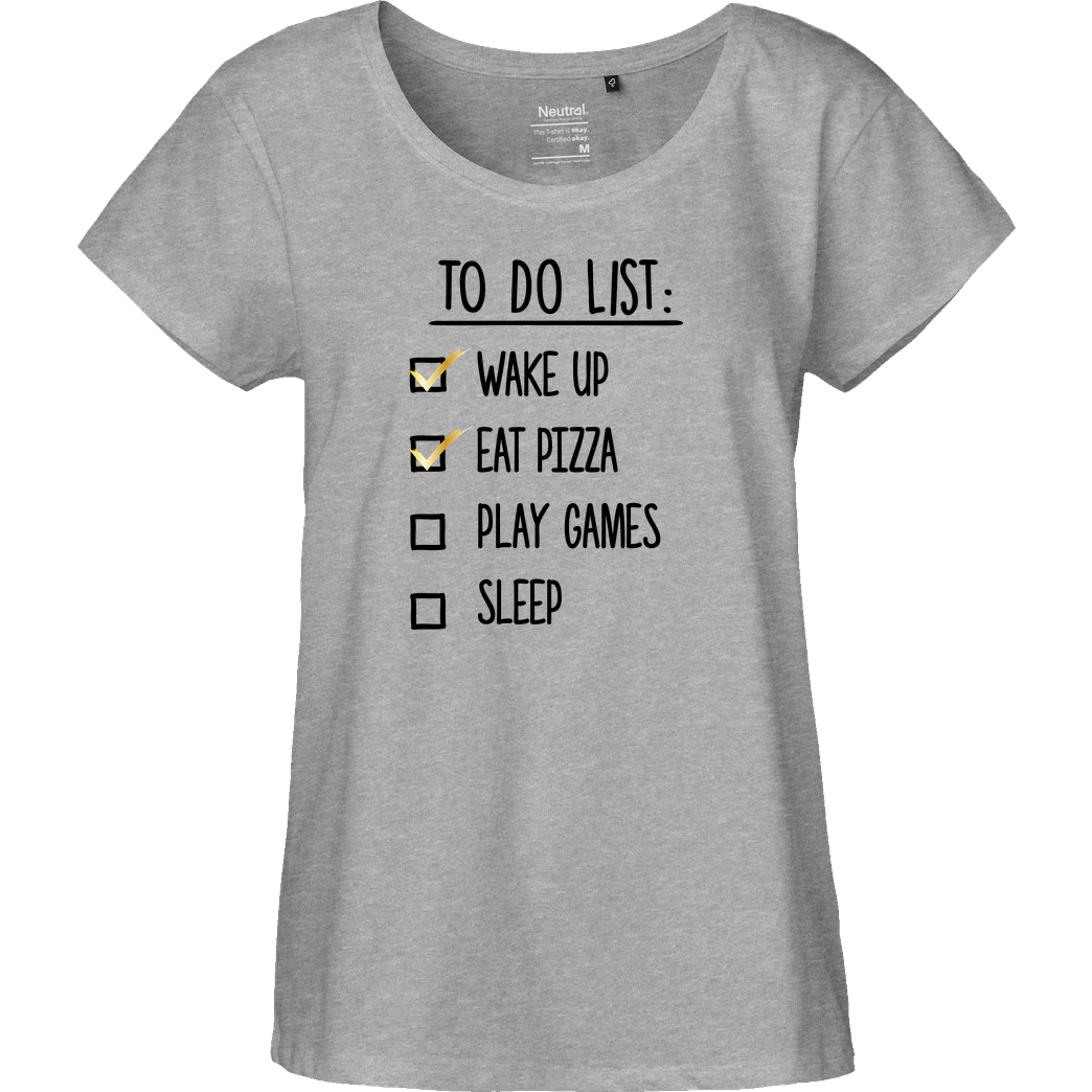 bjin94 To Do List T-Shirt Fairtrade Loose Fit Girlie - heather grey