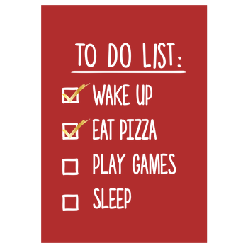 To Do List Art Print red