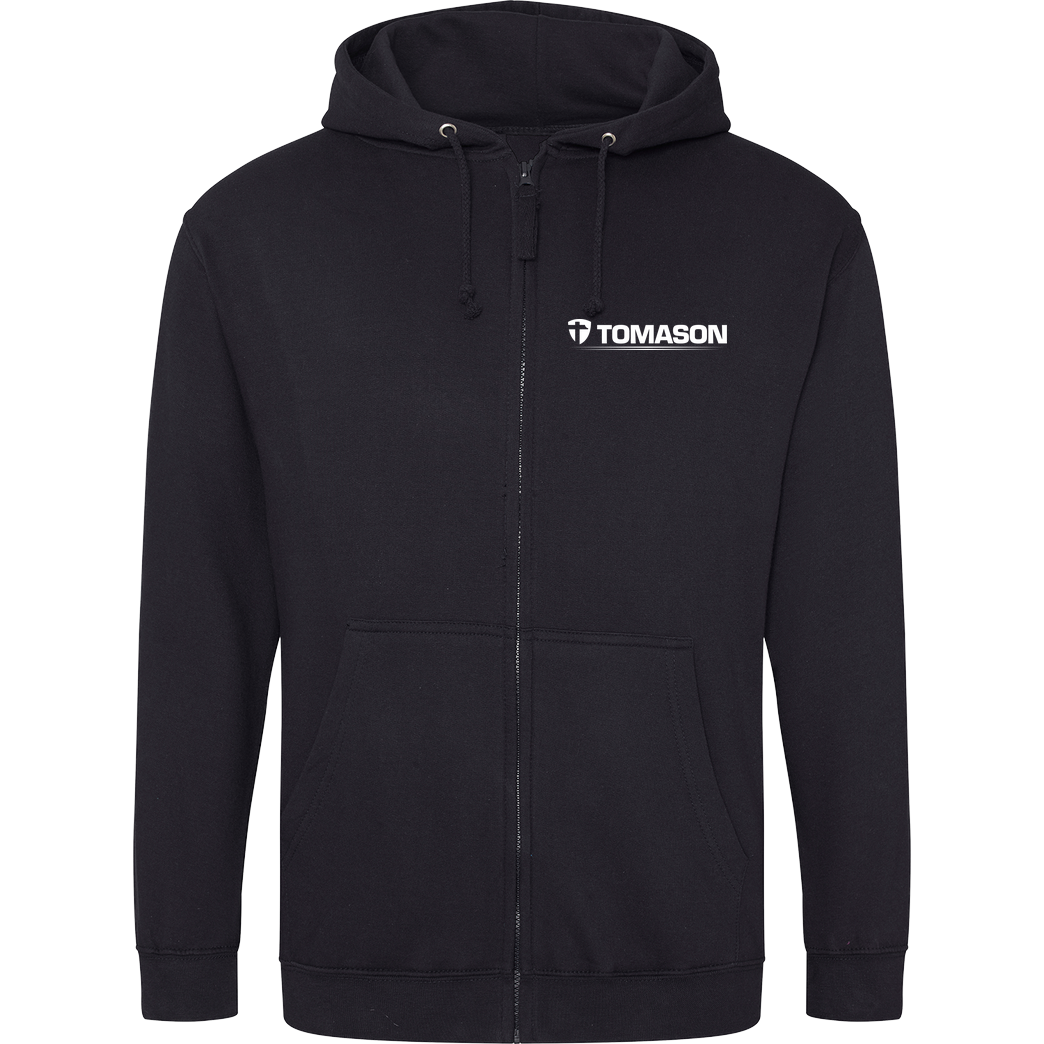 Tomason Tomason - Logo Sweatshirt Hoodiejacke schwarz