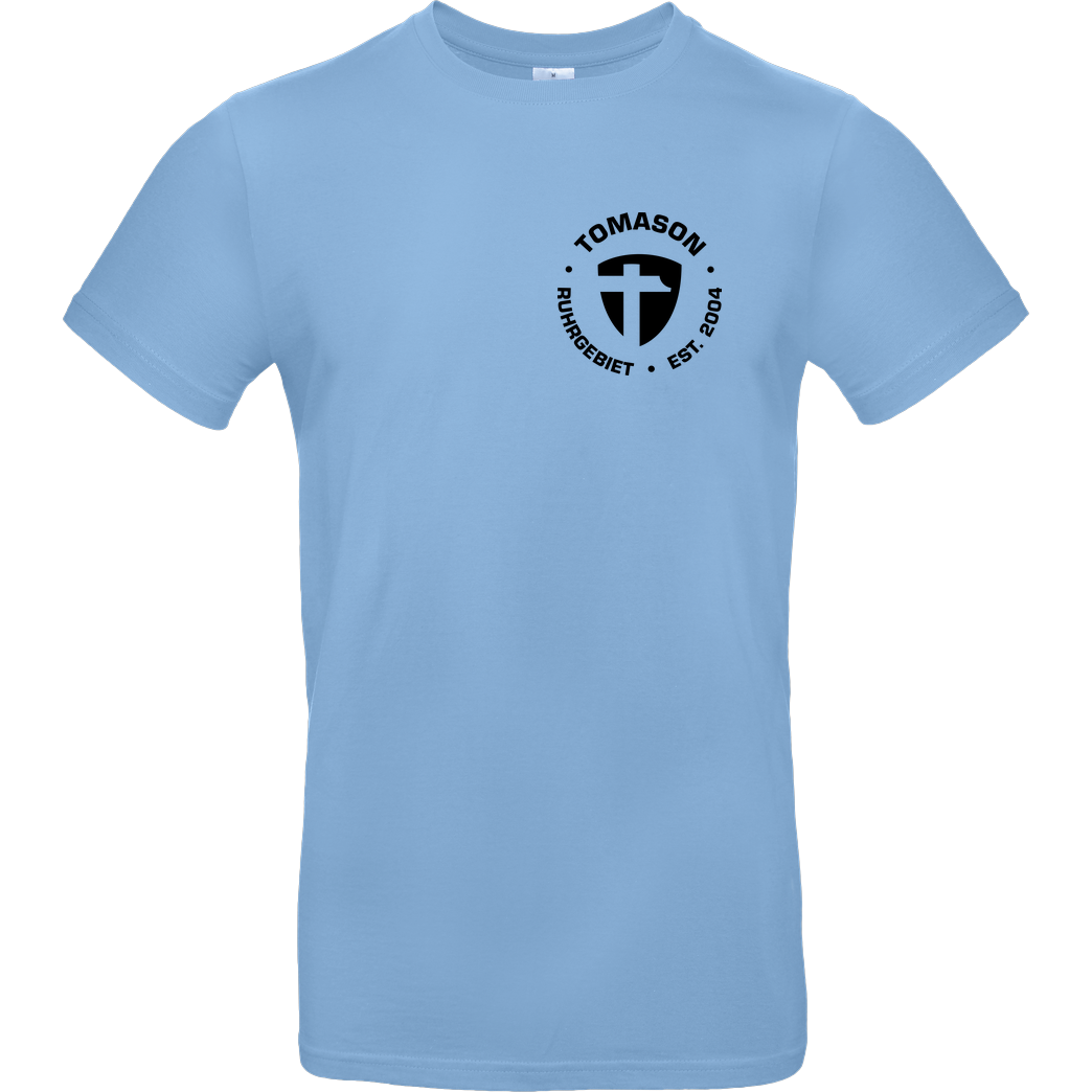 Tomason Tomason - Logo rund T-Shirt B&C EXACT 190 - Sky Blue