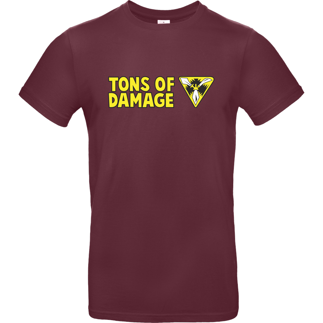 IamHaRa Tons of Damage T-Shirt B&C EXACT 190 - Burgundy