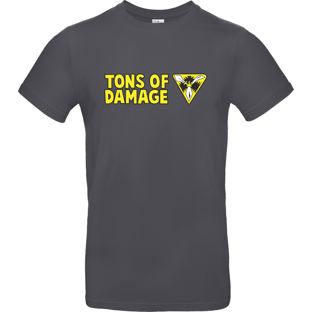 IamHaRa Tons of Damage T-Shirt B&C EXACT 190 - Dark Grey