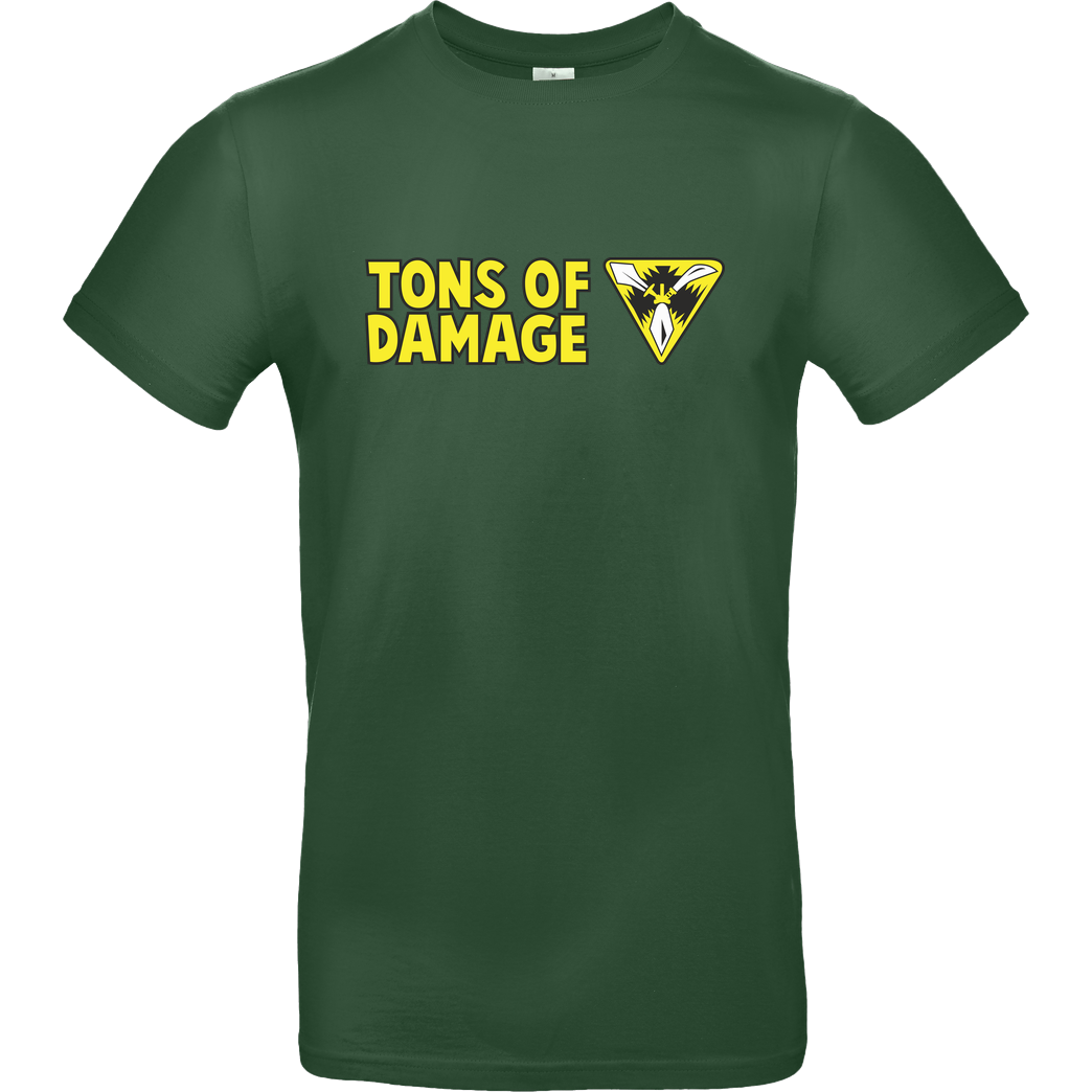 IamHaRa Tons of Damage T-Shirt B&C EXACT 190 -  Bottle Green