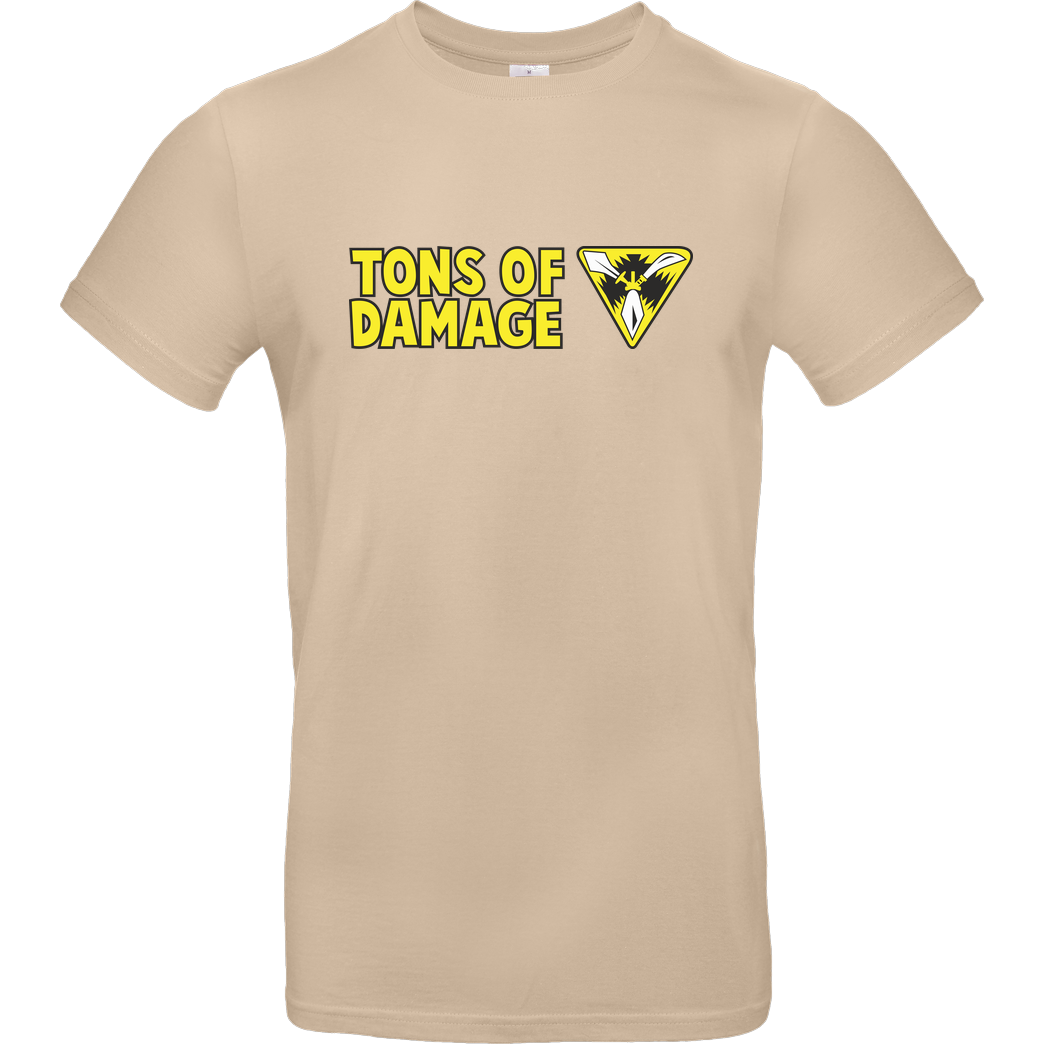 IamHaRa Tons of Damage T-Shirt B&C EXACT 190 - Sand