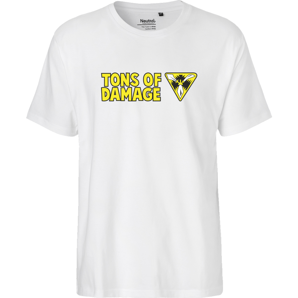 IamHaRa Tons of Damage T-Shirt Fairtrade T-Shirt - white