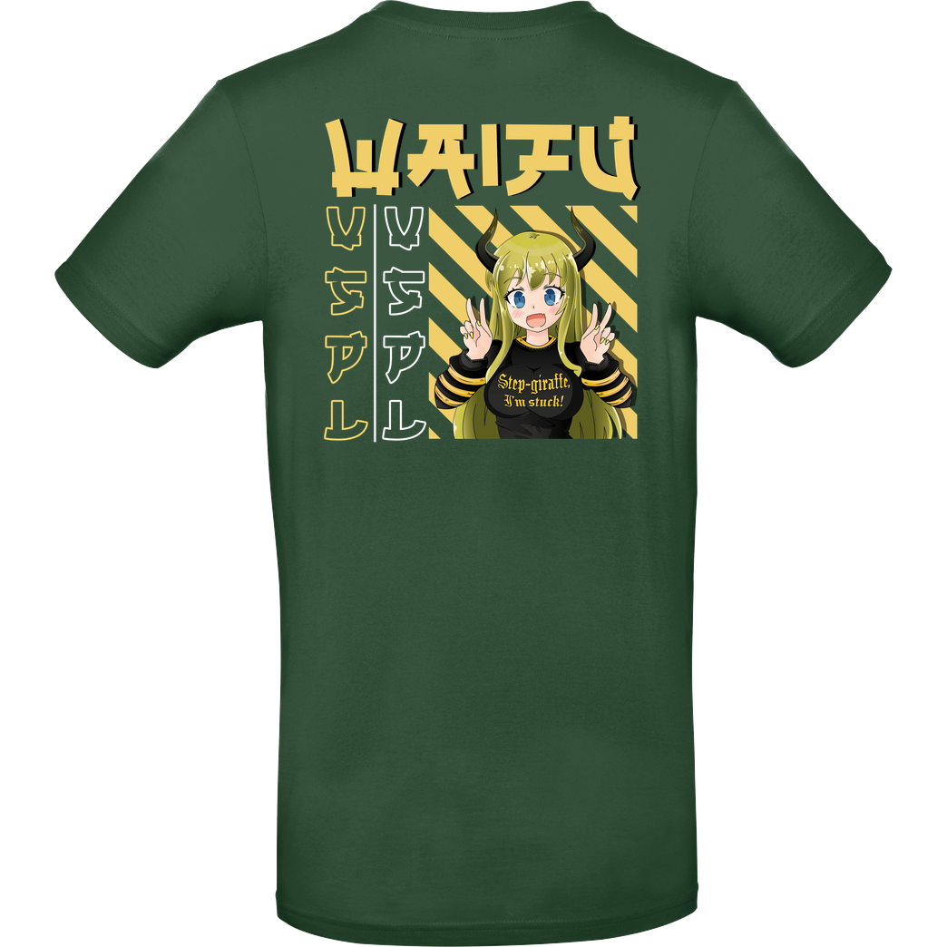 Vaspel Vaspel - Waifu-White T-Shirt B&C EXACT 190 -  Bottle Green