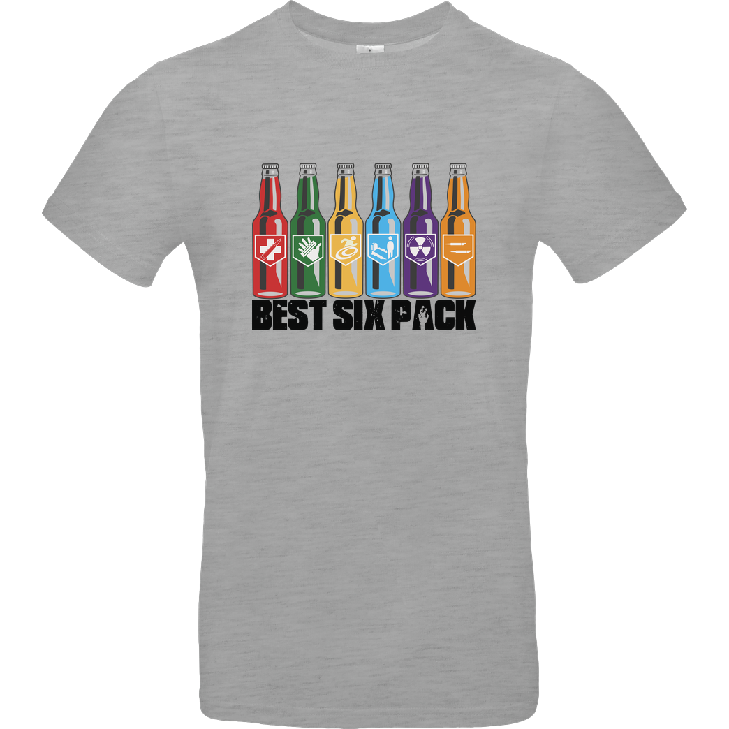 veKtik veKtik - Best Six Pack T-Shirt B&C EXACT 190 - heather grey