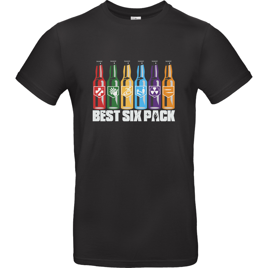 veKtik veKtik - Best Six Pack T-Shirt B&C EXACT 190 - Black