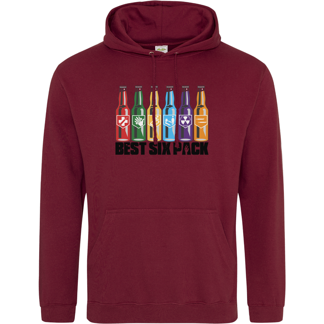 veKtik veKtik - Best Six Pack Sweatshirt JH Hoodie - Bordeaux