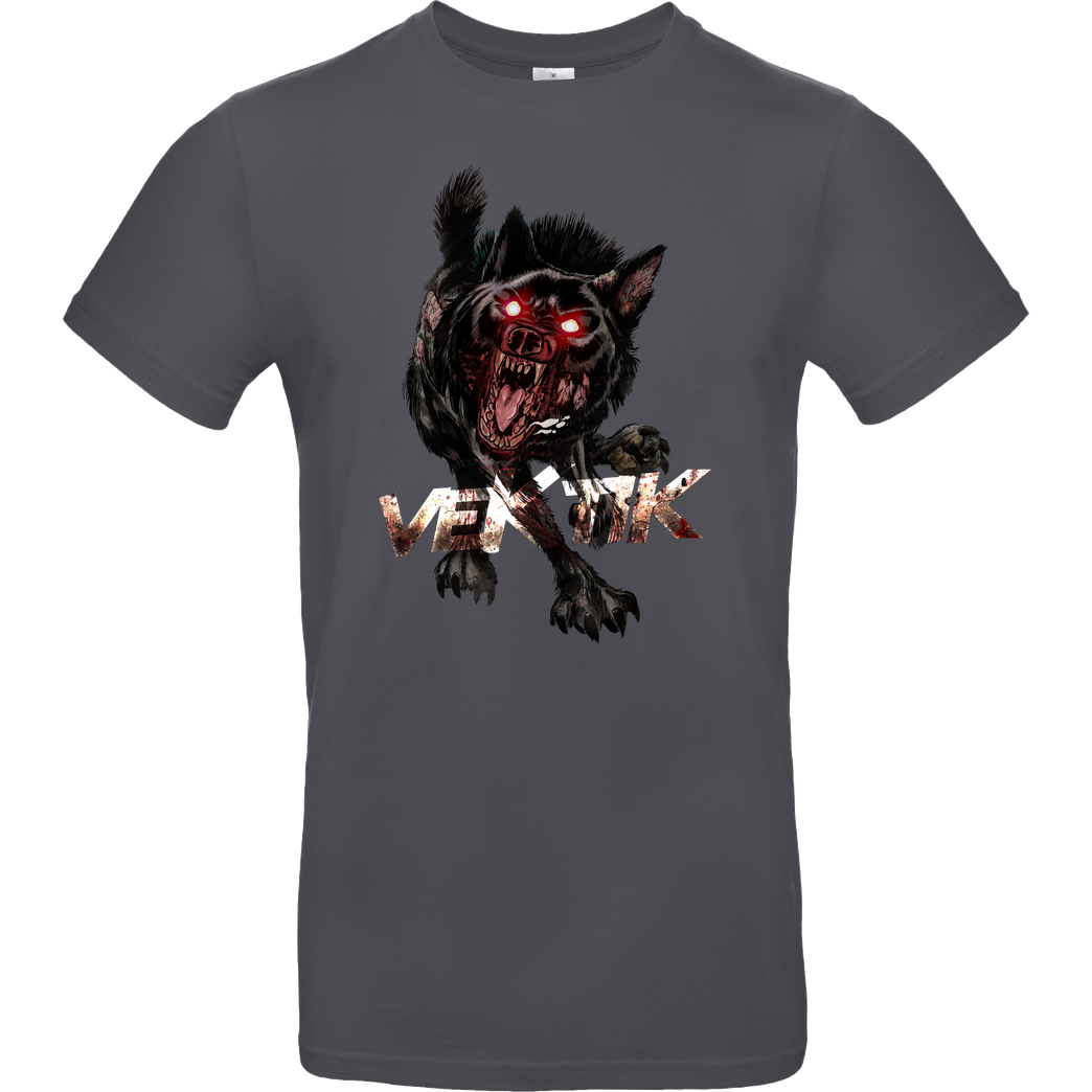 veKtik veKtik - Hellhound T-Shirt B&C EXACT 190 - Dark Grey