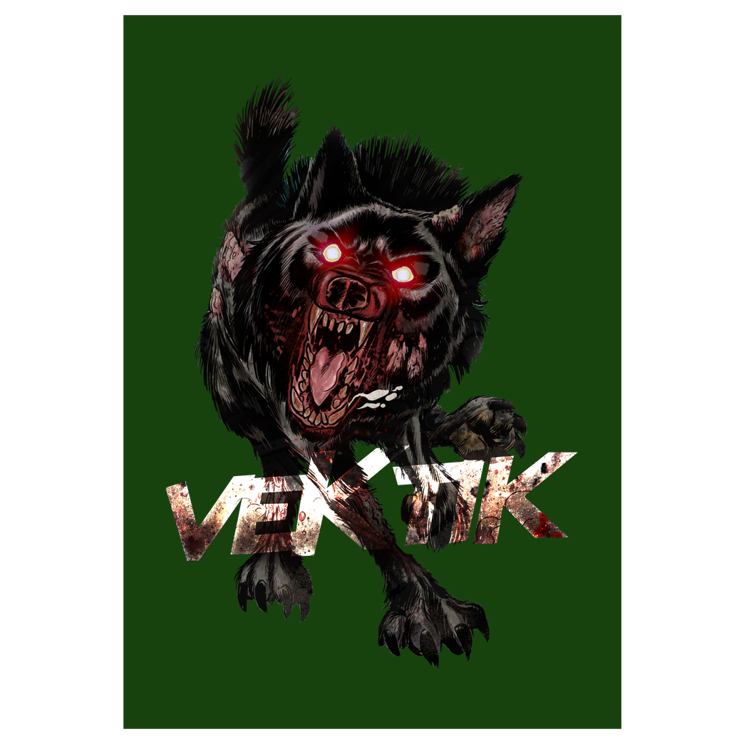 veKtik veKtik - Hellhound Druck Art Print green