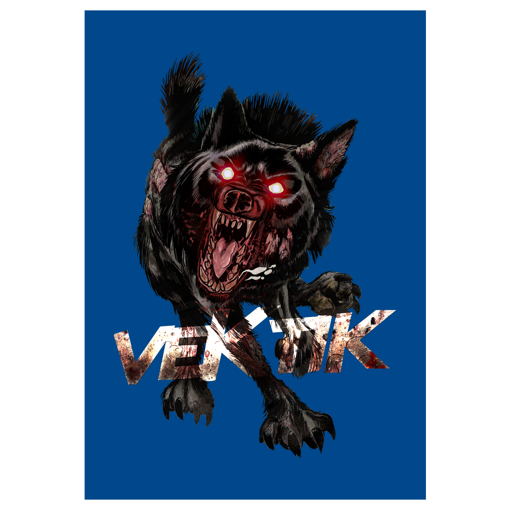 veKtik veKtik - Hellhound Druck Art Print blue