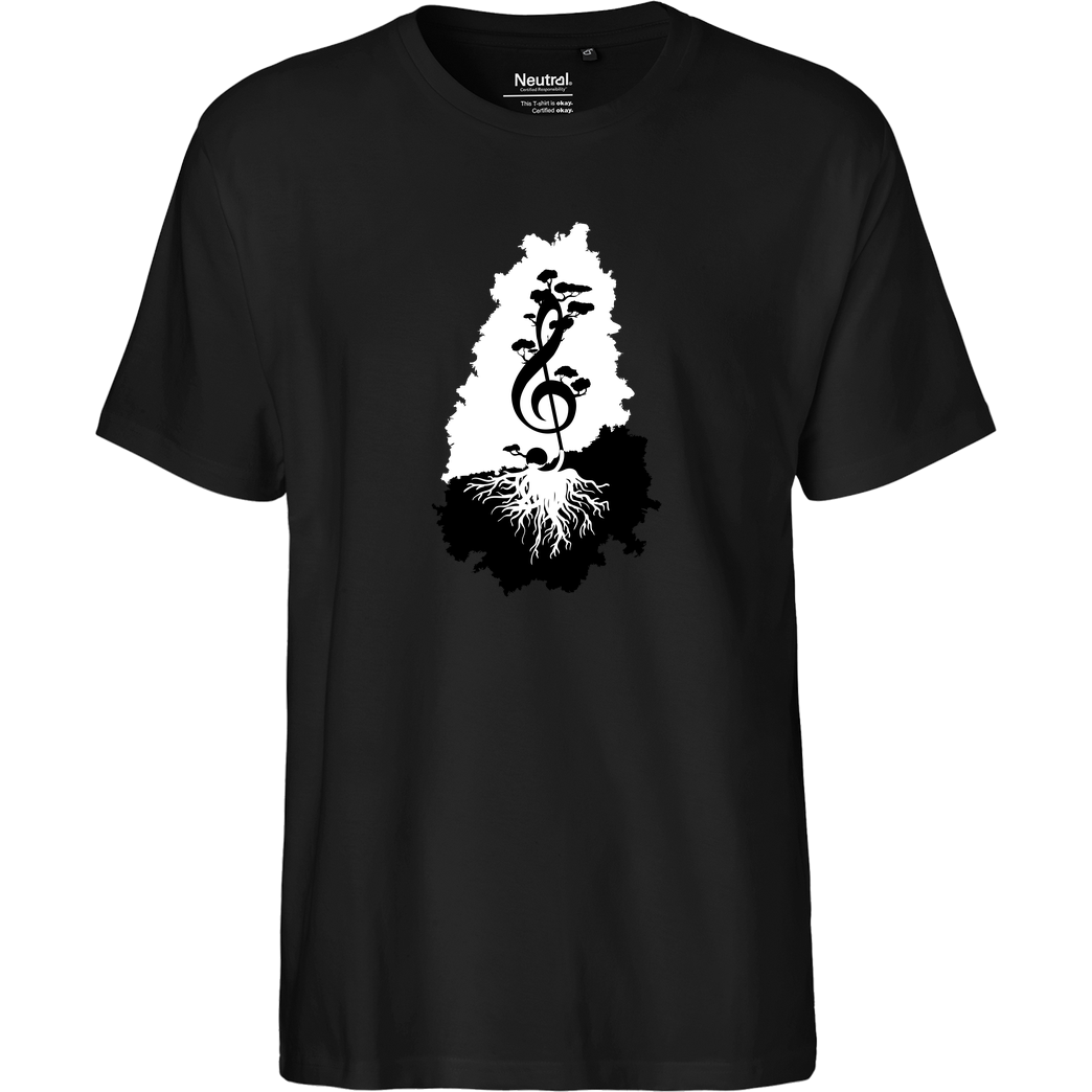 Lone Lobo treble clef T-Shirt Fairtrade T-Shirt - black