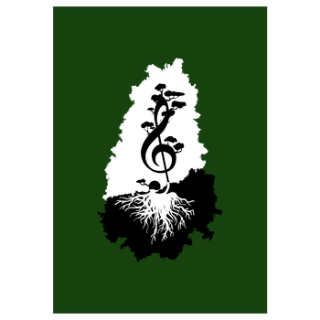 treble clef Art Print green