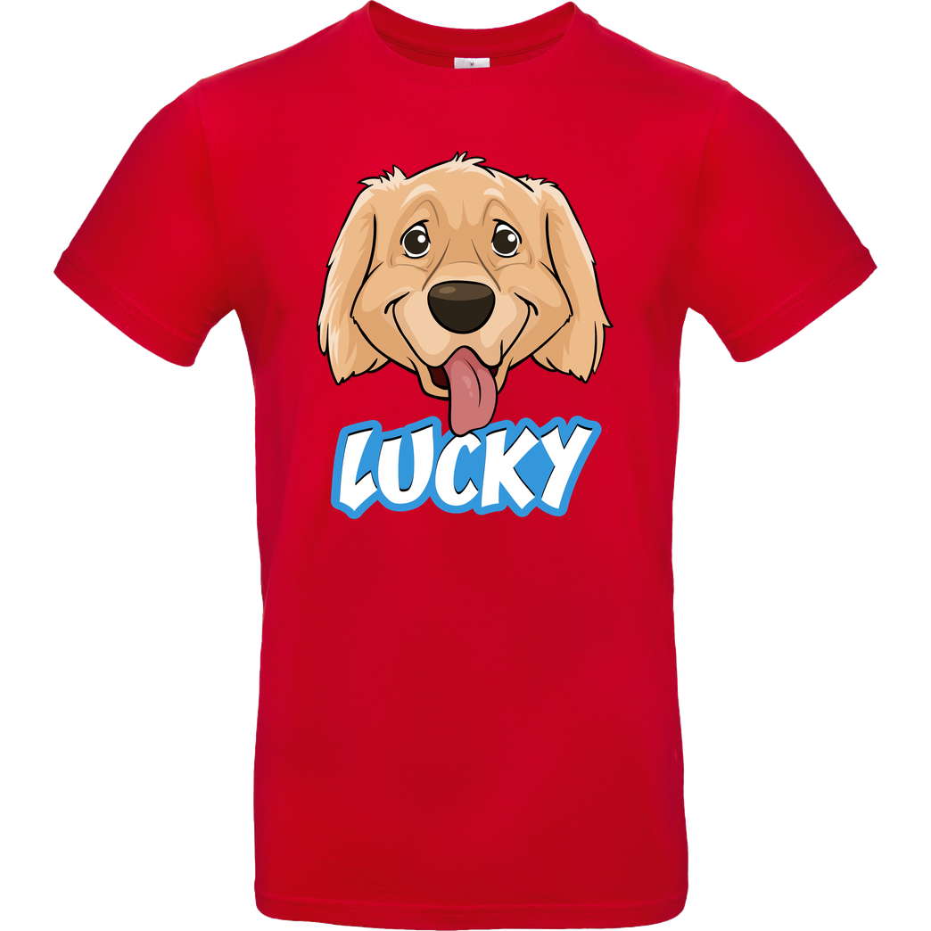 WASWIR WASWIR - Lucky Schriftzug T-Shirt B&C EXACT 190 - Red