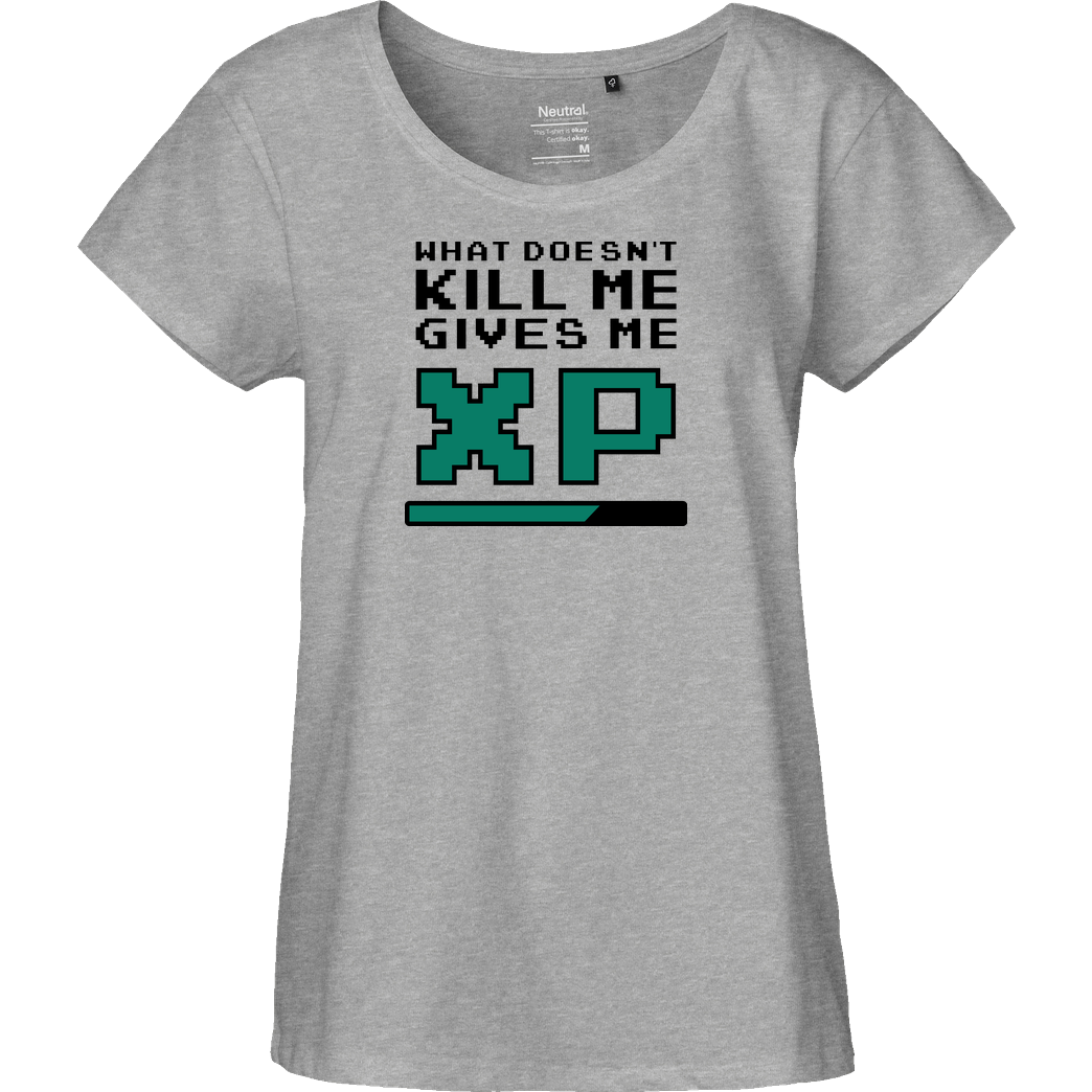 bjin94 What doesn't Kill Me T-Shirt Fairtrade Loose Fit Girlie - heather grey