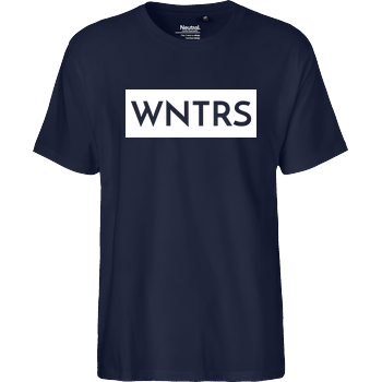 WNTRS - Punched Out Logo Fairtrade T-Shirt - navy