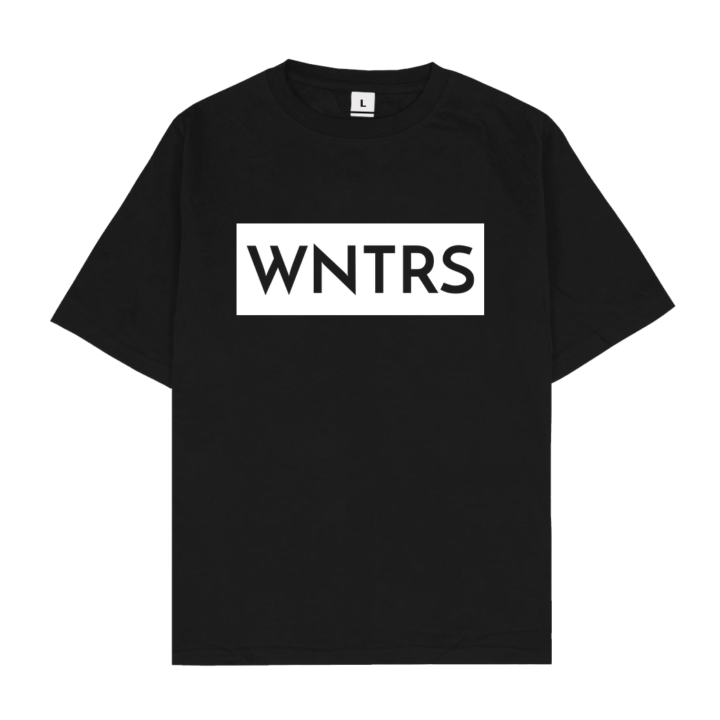 WNTRS WNTRS - Punched Out Logo T-Shirt Oversize T-Shirt - Black