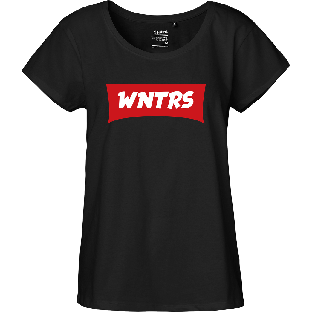 WNTRS WNTRS - Red Label T-Shirt Fairtrade Loose Fit Girlie - black