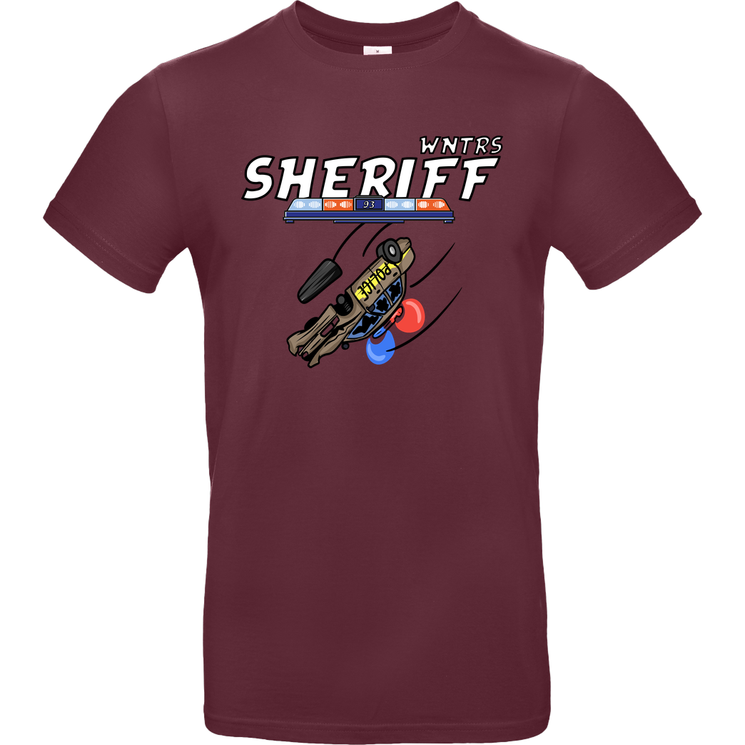 WNTRS WNTRS - Sheriff Car T-Shirt B&C EXACT 190 - Burgundy
