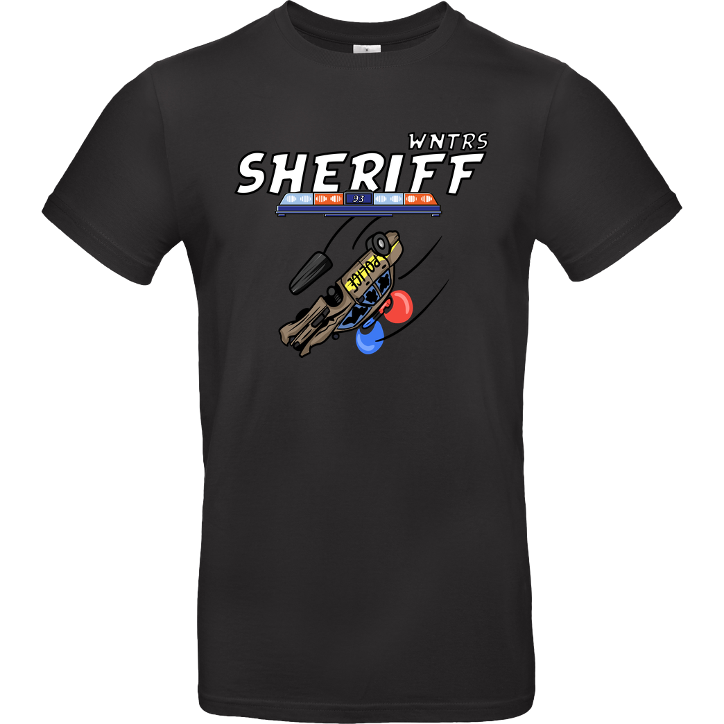 WNTRS WNTRS - Sheriff Car T-Shirt B&C EXACT 190 - Black