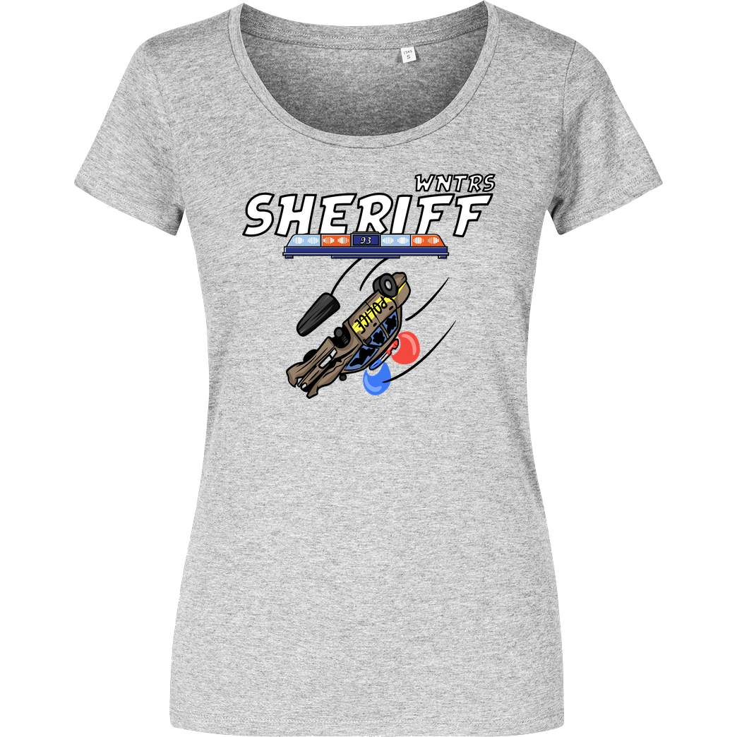 WNTRS WNTRS - Sheriff Car T-Shirt Girlshirt heather grey