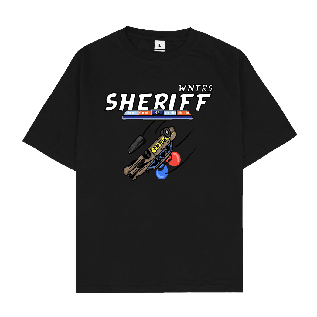 WNTRS WNTRS - Sheriff Car T-Shirt Oversize T-Shirt - Black
