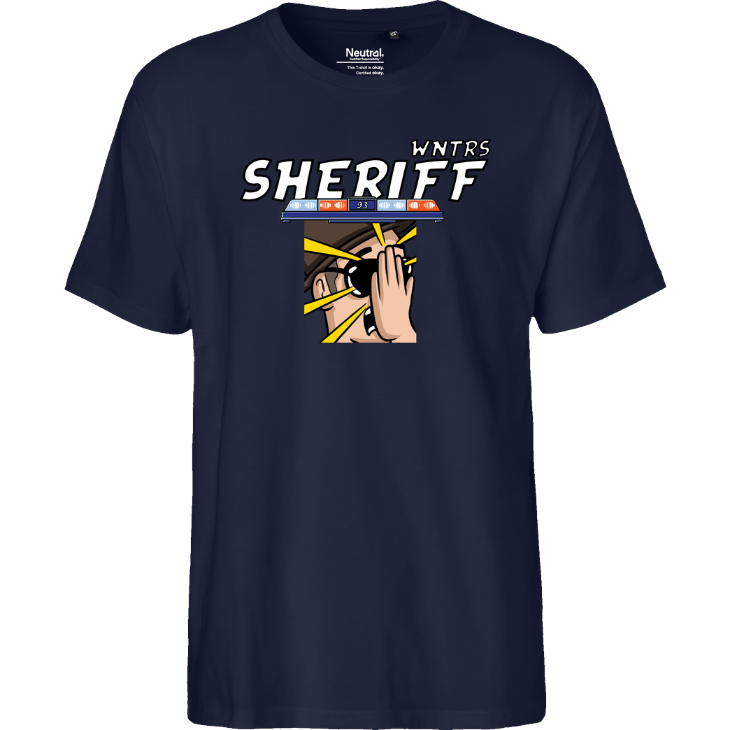 WNTRS WNTRS - Sheriff Fail T-Shirt Fairtrade T-Shirt - navy