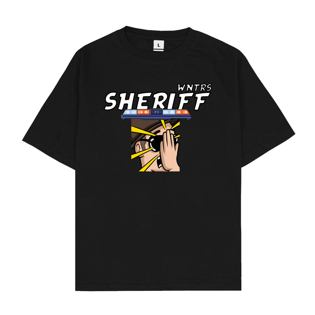 WNTRS WNTRS - Sheriff Fail T-Shirt Oversize T-Shirt - Black