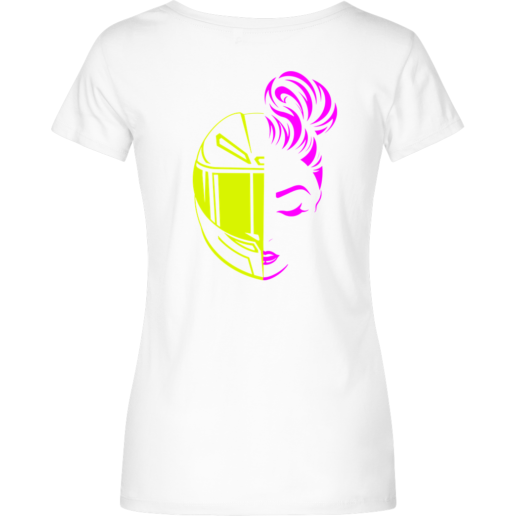 XeniaR6 XeniaR6 - Sportler-Logo T-Shirt Girlshirt weiss