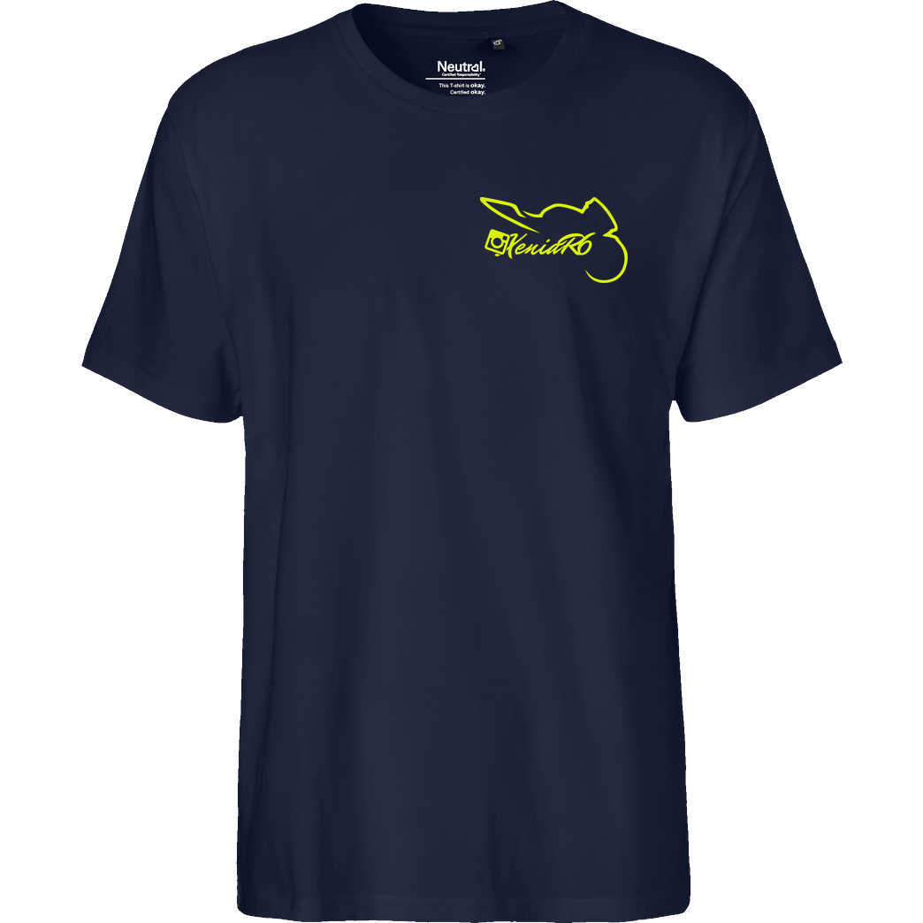 XeniaR6 XeniaR6 - Sportler-Logo T-Shirt Fairtrade T-Shirt - navy