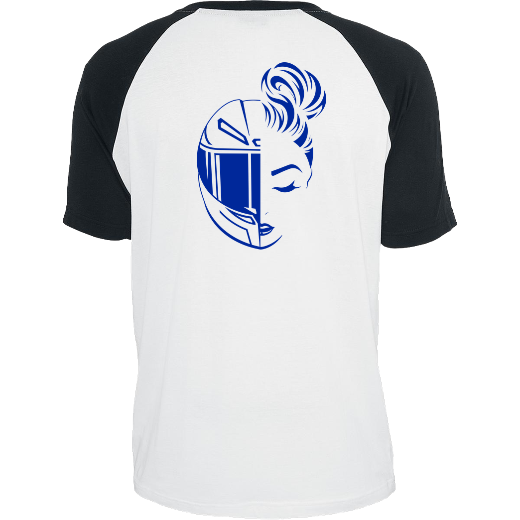 XeniaR6 XeniaR6 - Sportler-Logo T-Shirt Raglan Tee white