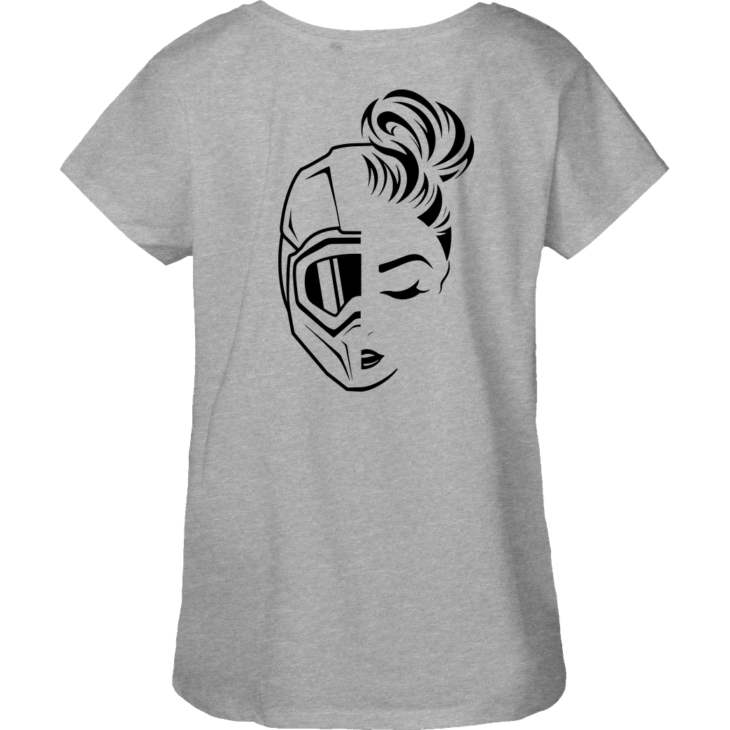 XeniaR6 XeniaR6 - Sumo-Logo T-Shirt Fairtrade Loose Fit Girlie - heather grey