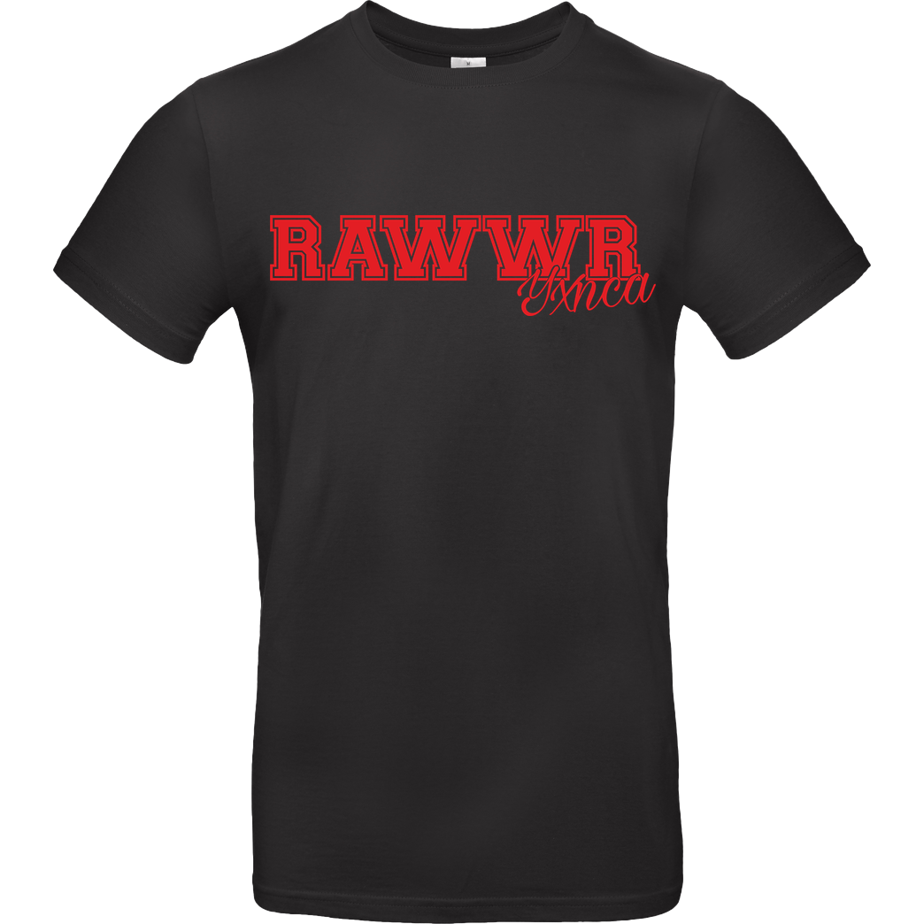 Yxnca Yxnca - RAWWR T-Shirt B&C EXACT 190 - Black