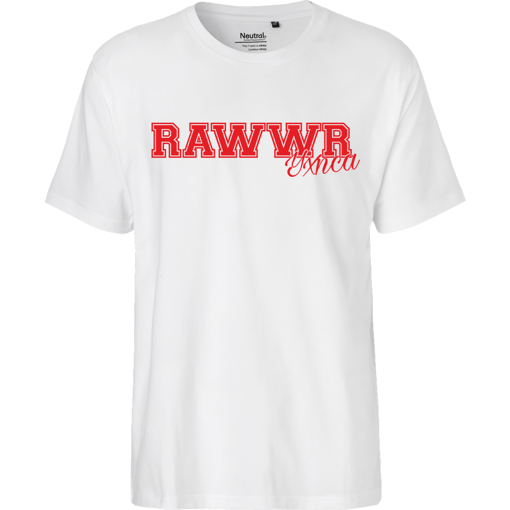 Yxnca Yxnca - RAWWR T-Shirt Fairtrade T-Shirt - white
