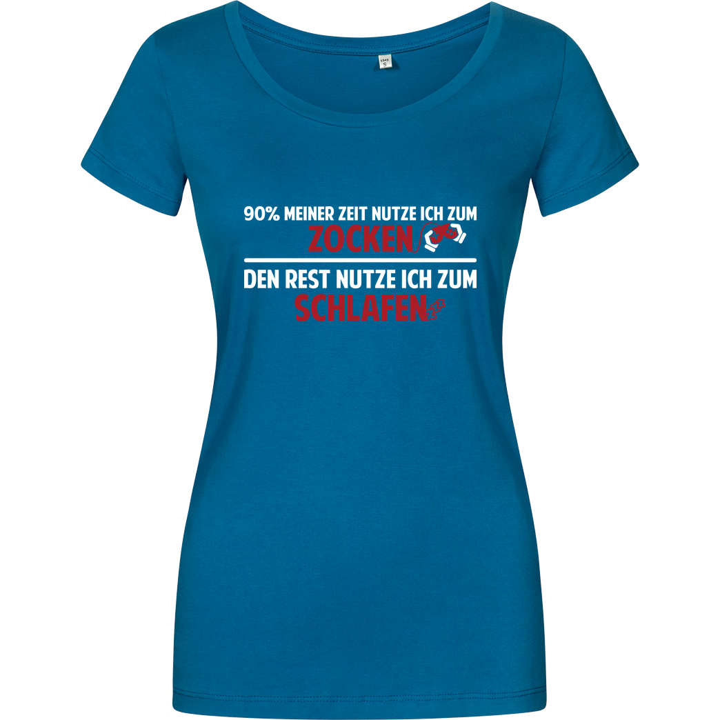 IamHaRa Zocker Zeit T-Shirt Girlshirt petrol