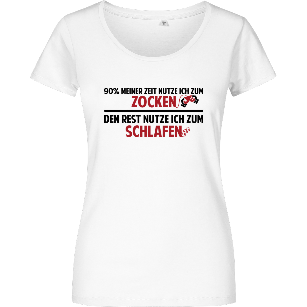 IamHaRa Zocker Zeit T-Shirt Girlshirt weiss
